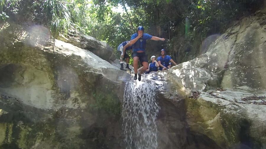 27 Waterfalls: Zip 'n Splash Adventure with Horse Ride - Hiking uphill before the waterfalls