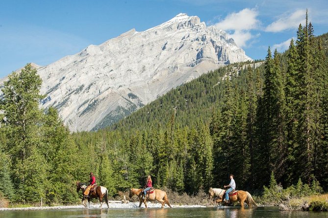4 Hour Sulphur Mountain Horseback Ride - Crossing the Spray River on horseback