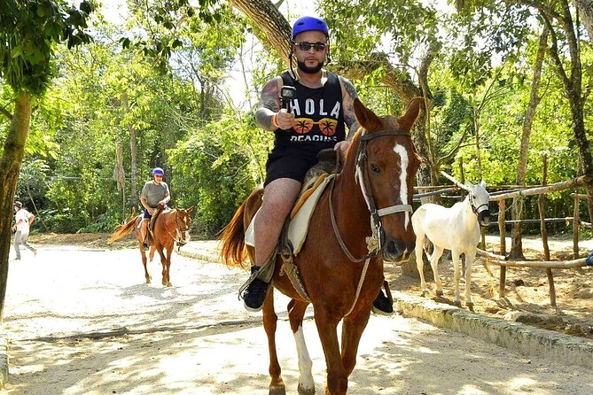 ATV & Horseback Ride with Ziplines Cenote from Playa del Carmen - Three ziplines above the trees