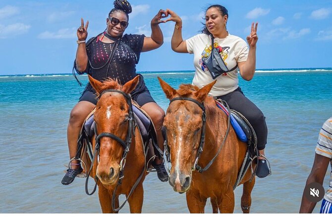 ATV, Horseback Riding and Bluehole Adventure Tour - Horseback riding through the countryside and into the ocean
