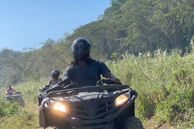 ATV, Zipline, Horseback, Bamboo Rafting and Rick’s Cafe - ATV riding through Jamaica’s muddy back roads