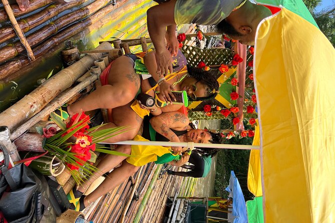 Bamboo Rafting & Horseback -dunns river Transportation Included - Bamboo Rafting on Calm Jamaican Water