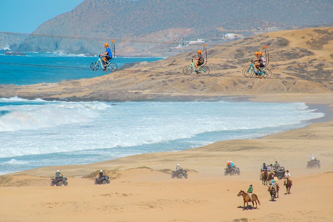 Beach ATV Adventure, Free Horseback Ride, and Sky Bike Experience - Horseback riding beside the Pacific