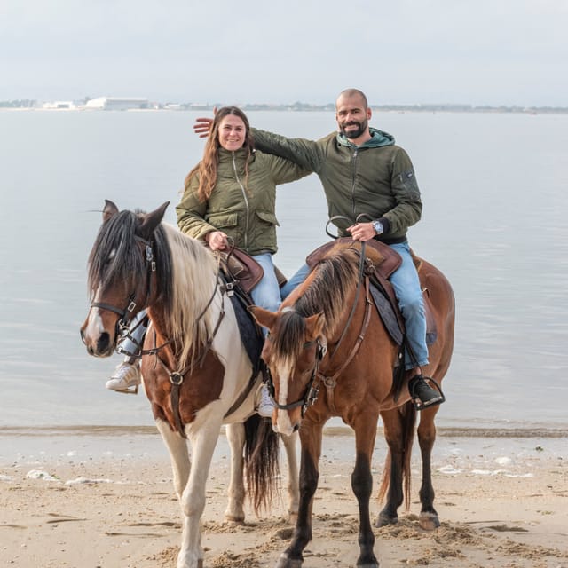 Beach Horseback Riding in GROUP + Photo Report - PDT - Riding beside the Tagus for 90 minutes