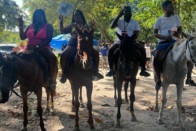 Blue Hole Falls& Horseback Riding Tour Ocho Rios from Montego Bay - Two hours on horseback beside the Caribbean