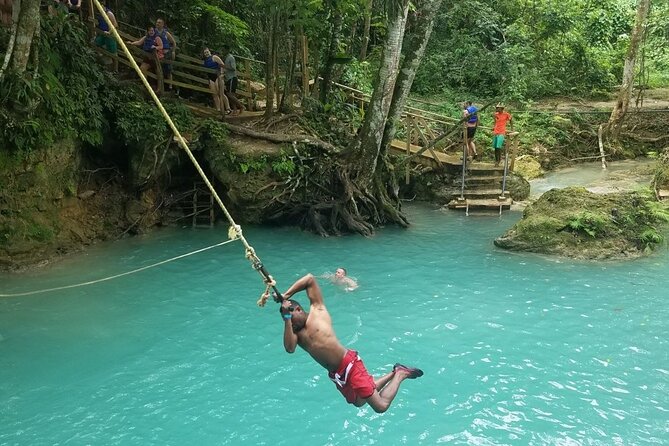 Blue Hole Falls with Horseback Ride Adventure from Montego Bay - Blue Hole: clear pools and a choice of thrills