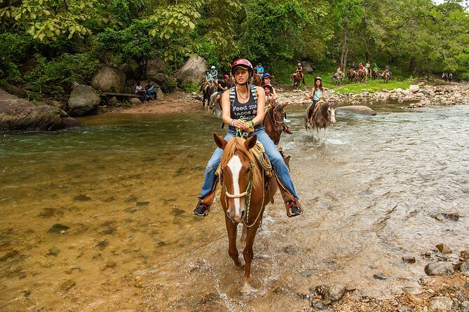 Combo Horseback Riding in Vallarta with ATV and Ziplines. - The waterfall stop and the short jungle walk