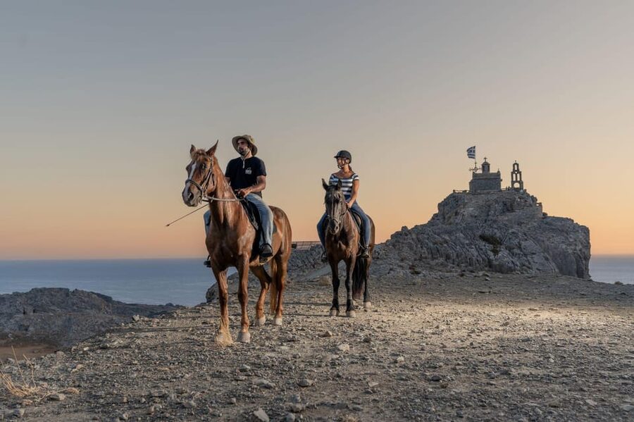 Crete Horse Riding: Saint Paisios Hill Trip - Damnoni beach and the turn toward the coast