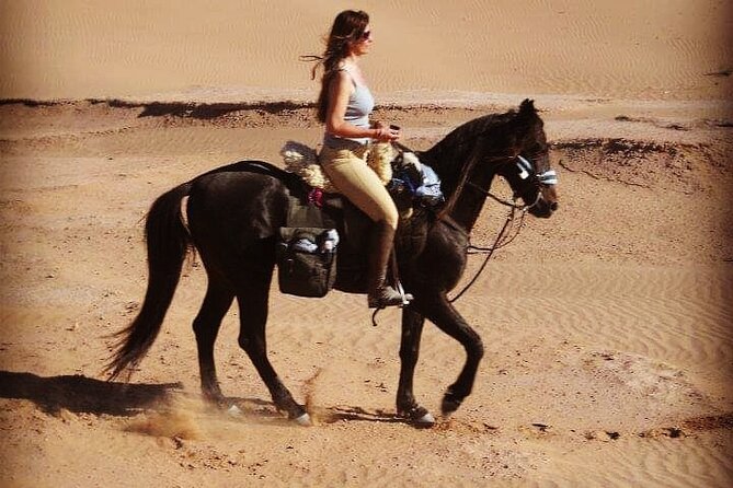 Desert Trail in Morocco on Horseback - Day 3: Jebel Bani appears like a desert canyon