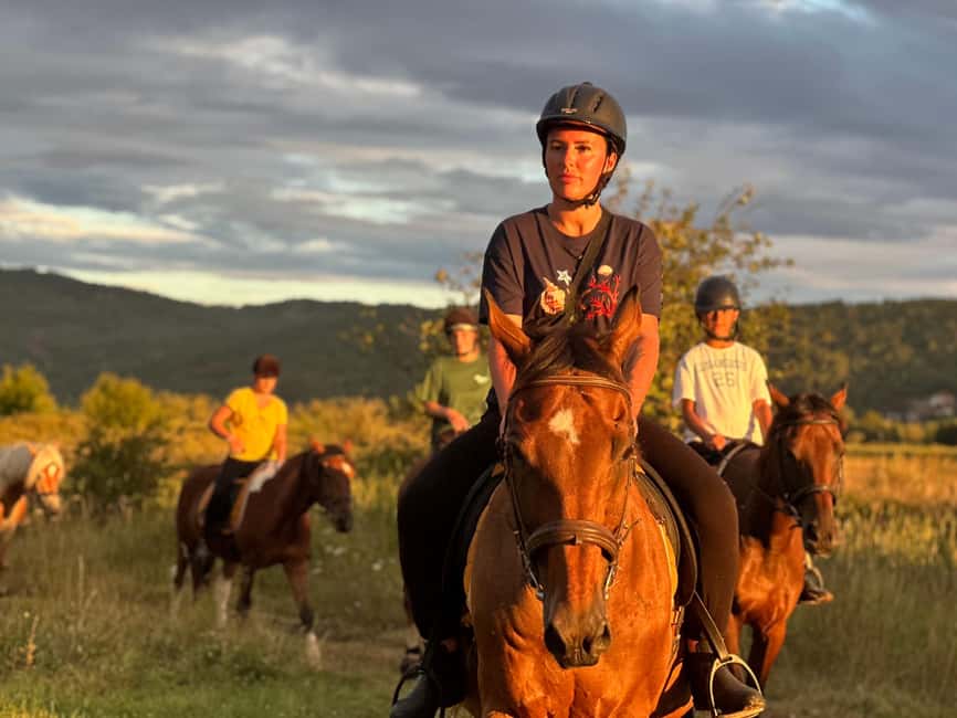 Dubrovnik: Sunset Horseback Ride with Transfers - A 90-minute ride through fields and vineyards