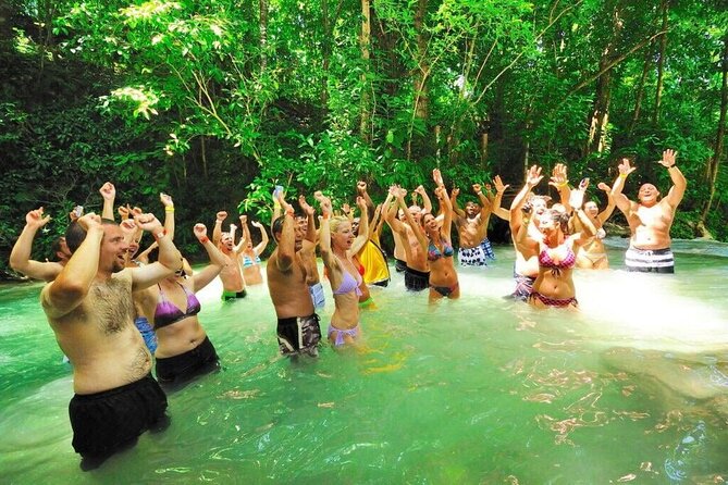 Dunn's River Falls, Blue Hole, Bamboo Rafting, Horseback Combo - A proper Jamaican lunch stop in Ocho Rios