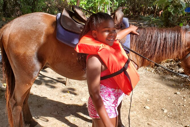 Dunn's River Falls Climb, Zipline and Horseback Riding Private Tour - Horseback riding from beach to waves