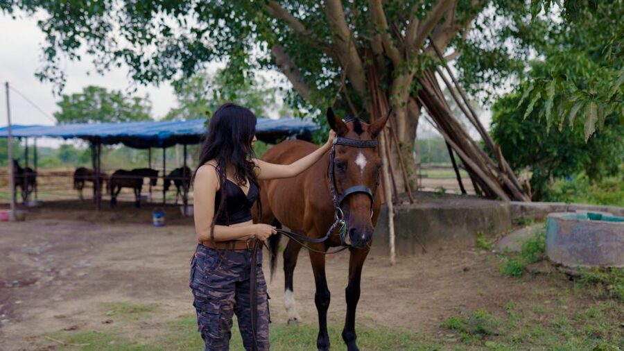 Equestrian Escape: Horse Safari Adventure - Riding through the countryside near Badi Village