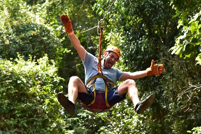 Extreme Horses Adventure with ATV, Ziplines & Cenote - Three ziplines and the hanging bridges