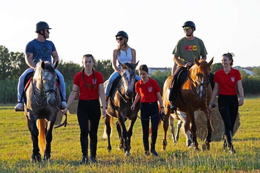 Fazana: Sunset 1-hour Horse Riding in Nature with Guide - The flower meadow and the best photo setting