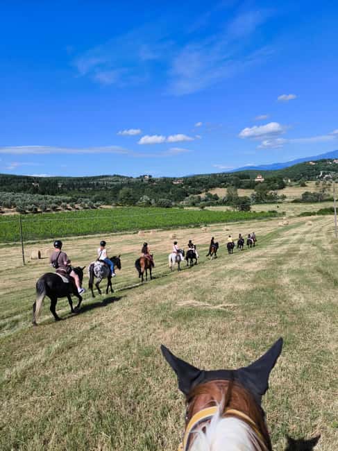 Florence: Horseback Riding Tour with Wine Tasting & Transfer - Meeting your horse at the ranch