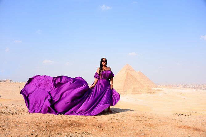Flying Dress Photoshoot with Camel and Horse Riding in Giza - Meeting the Great Sphinx