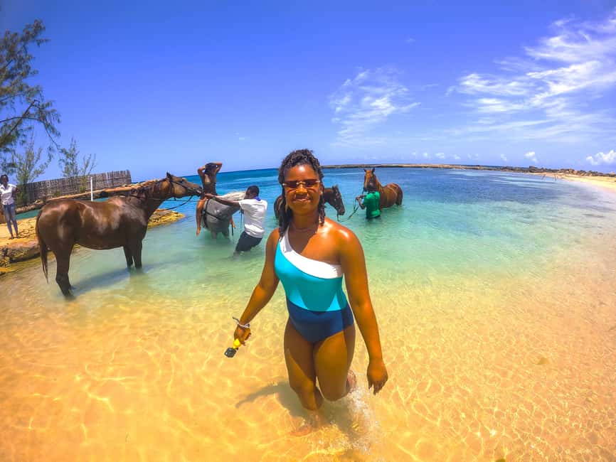 From Falmouth: Horseback Ride and Swim Beach Trip - Riding through local farmland