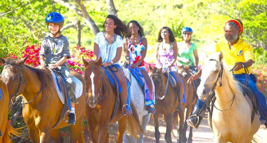 From Falmouth: Horseback Ride and Swim Beach Trip - Meeting the horses and getting ready