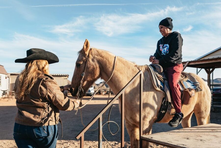 From Las Vegas: Desert Sunset Horseback Ride with BBQ Dinner - Getting settled at the ranch