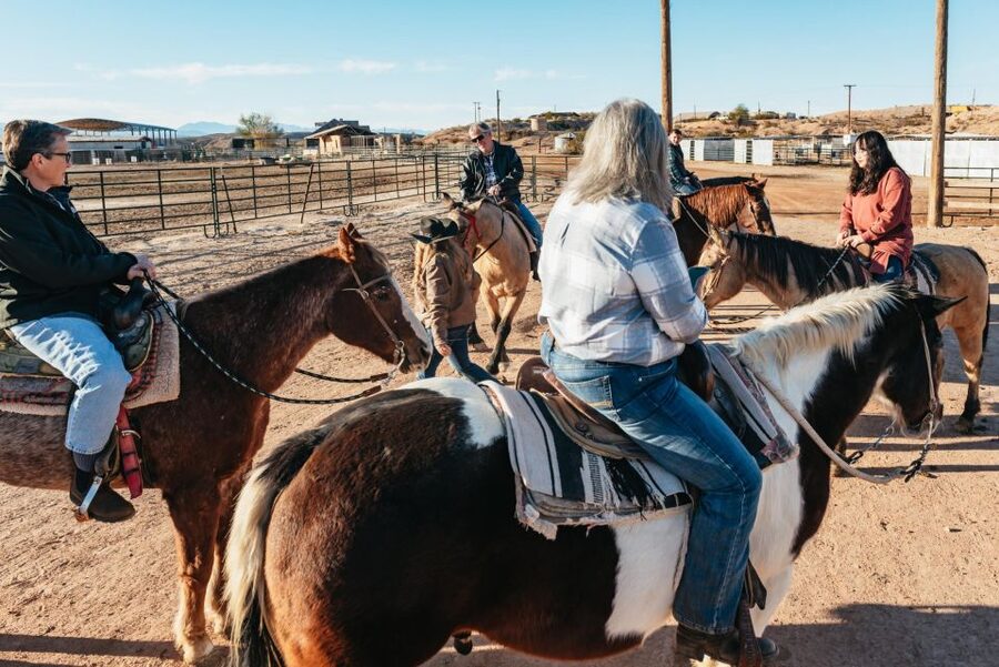 From Las Vegas: Desert Sunset Horseback Ride with BBQ Dinner - The 45-minute ride from Las Vegas