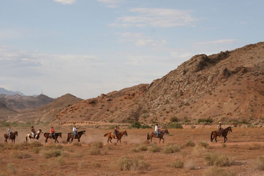 From Las Vegas: Maverick Ranch Breakfast and Horseback Ride - A gentle 1.5-hour ride through the hills