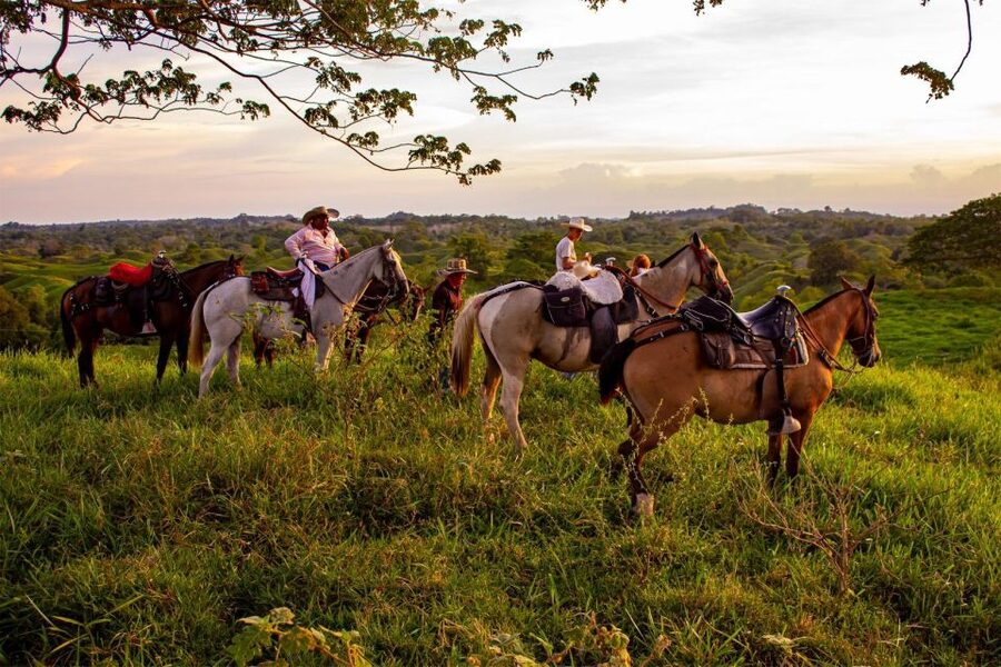 From Medellin; (All-In) The Real Horseback Ranch Experience - The first ride through fields and forest
