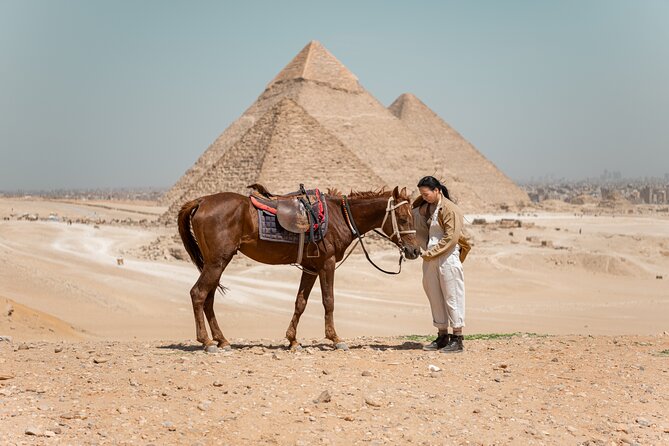 Giza Pyramids Photoshoot with Jumping Horse, Camel and Sphinx - What the $100 price really buys
