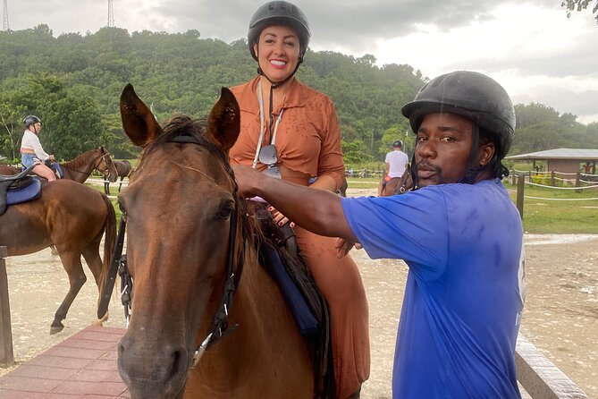 Great River Rafting Limestone Foot Massage and Horseback Rides From Montego Bay - Riding a horse into the Caribbean Sea