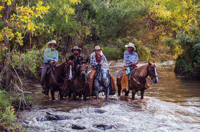 Guided Horseback Tour only 30 mins from Sedona. - Crossing near Oak Creek and the Verde River