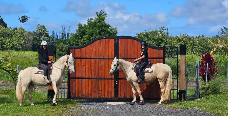 Hawaii: Small Group Rainforest Trail Ride - Arriving At The Large Teak Gate