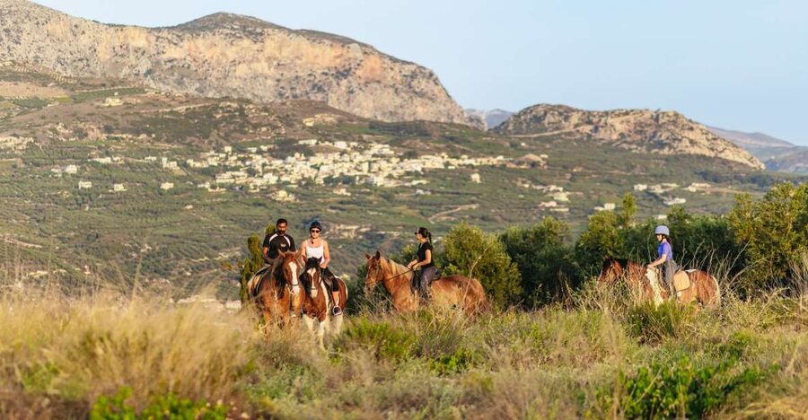 Heraklion: Finikia Horse Riding Tour with Lunch or Dinner - Getting comfortable before you mount