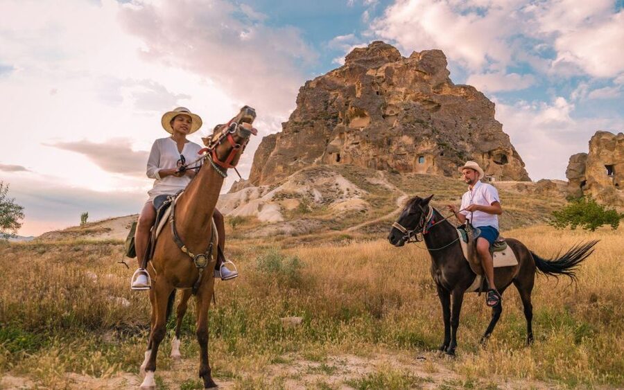 Horse back riding in Cappadocia - Meeting your horse near Rose Valley