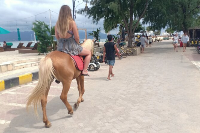 Horse Ride On The Beach Gili Islands - Starting slowly on Gili Trawangan’s beach