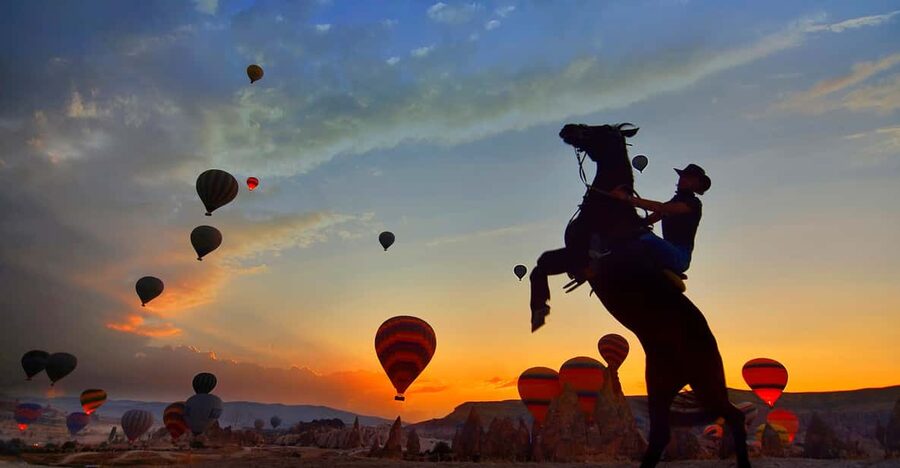 Horse Riding Cappadocia- Cappadocia Horse Farm - Red Valley: color and open views