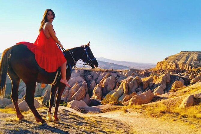 Horse Riding in Cappadocia in fairy chimeys - Rose Valley and the changing pink rock