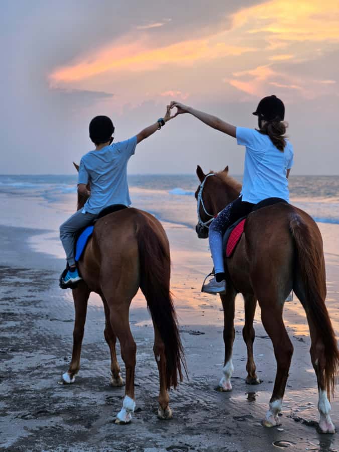 Horse Riding Oman - 2 hour ride - The safety briefing comes before the beach