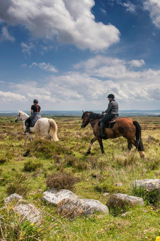 Horse riding the dirt trail. Clare. Guided. 1 hour - Climbing Toward Slieve Elva
