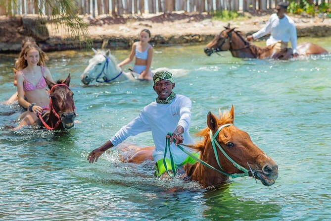 Horseback Ride and Swim Jamaica - Riding through fields, farms, and coastal paths