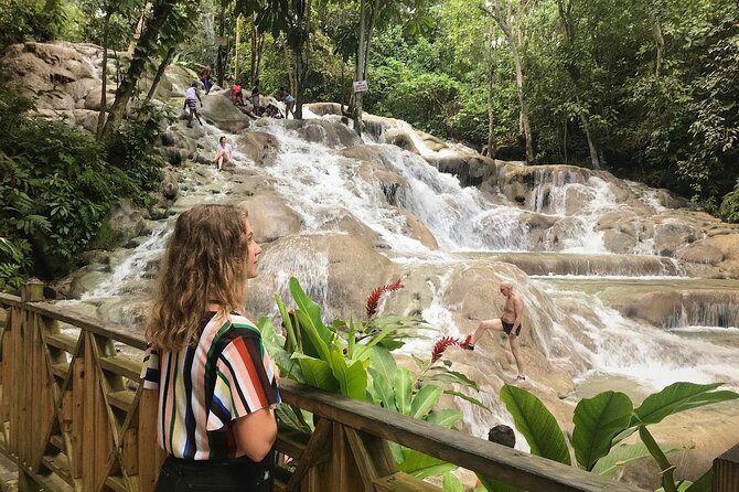 Horseback Ride , Dunns River Falls & Blue Hole From Montego Bay - Climbing the one-hour route at Dunn’s River Falls