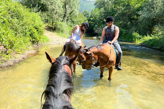 Horseback Riding Across River Ljuta with transport - Time at the ranch with Antea and Iris