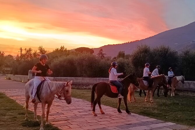 Horseback riding at sunset 1 hour at the Certosa di Pisa - Photos, communication, and the small-group feel