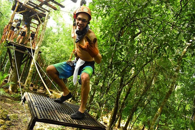 Horseback Riding + ATV + Cenote + Zip-Line from Cancun and Playa del Carmen - Zip lines with staff assistance