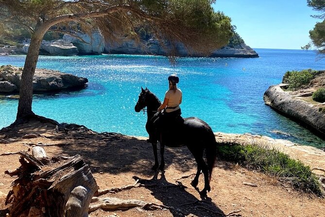 Horseback Riding in Cala Mitjana, Menorca, Spain - Reaching Cala Mitjana and its turquoise water