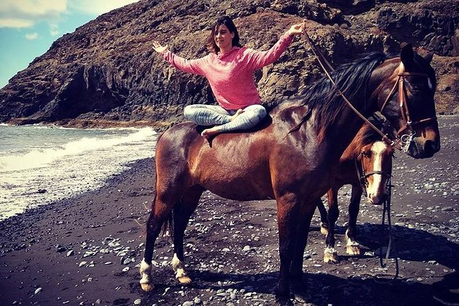 Horseback Riding in the sunset of Famara Beach, Lanzarote, Spain - A private ride with a small maximum group