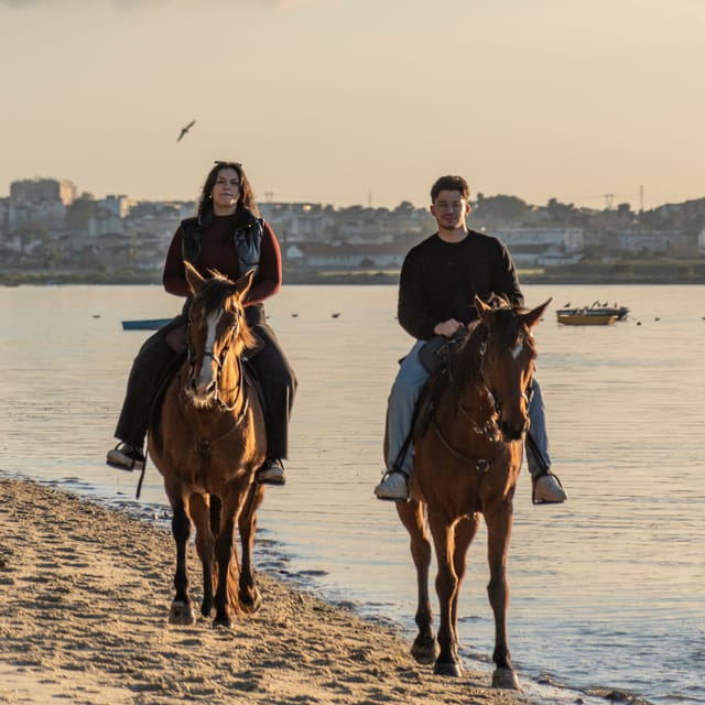 Horseback Riding On The Beach At Sunset - Arriving at Patio do Tejo