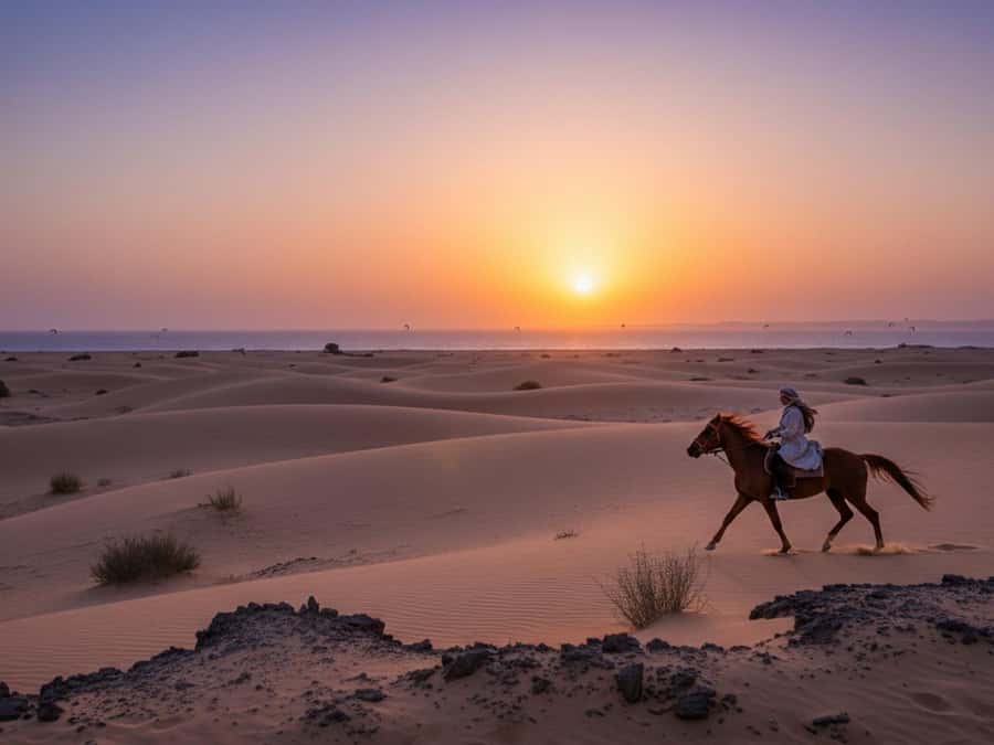 Hurghada: Arabian Desert and Sea Horseback Adventure - From Hurghada hotels to the desert stables