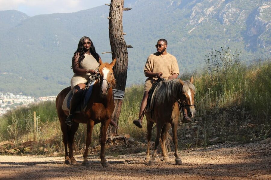 Icmeler Horse Riding Through The Rivers and Forest - Riding through pine forest and orange groves
