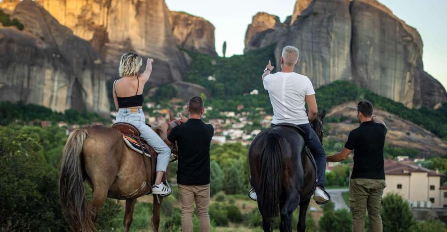 Kastraki: Meteora Sunset Horseback Riding - Riding beneath Meteora instead of simply photographing it