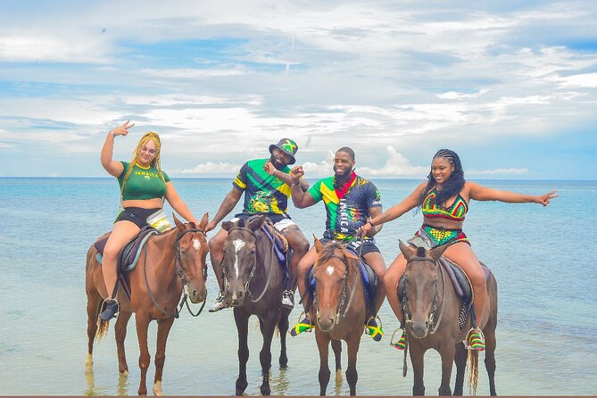 OCEAN HORSE-BACK RIDING & BAMBOO RAFTING + Limestone MASSAGE - One Hour on Horseback by the Sea